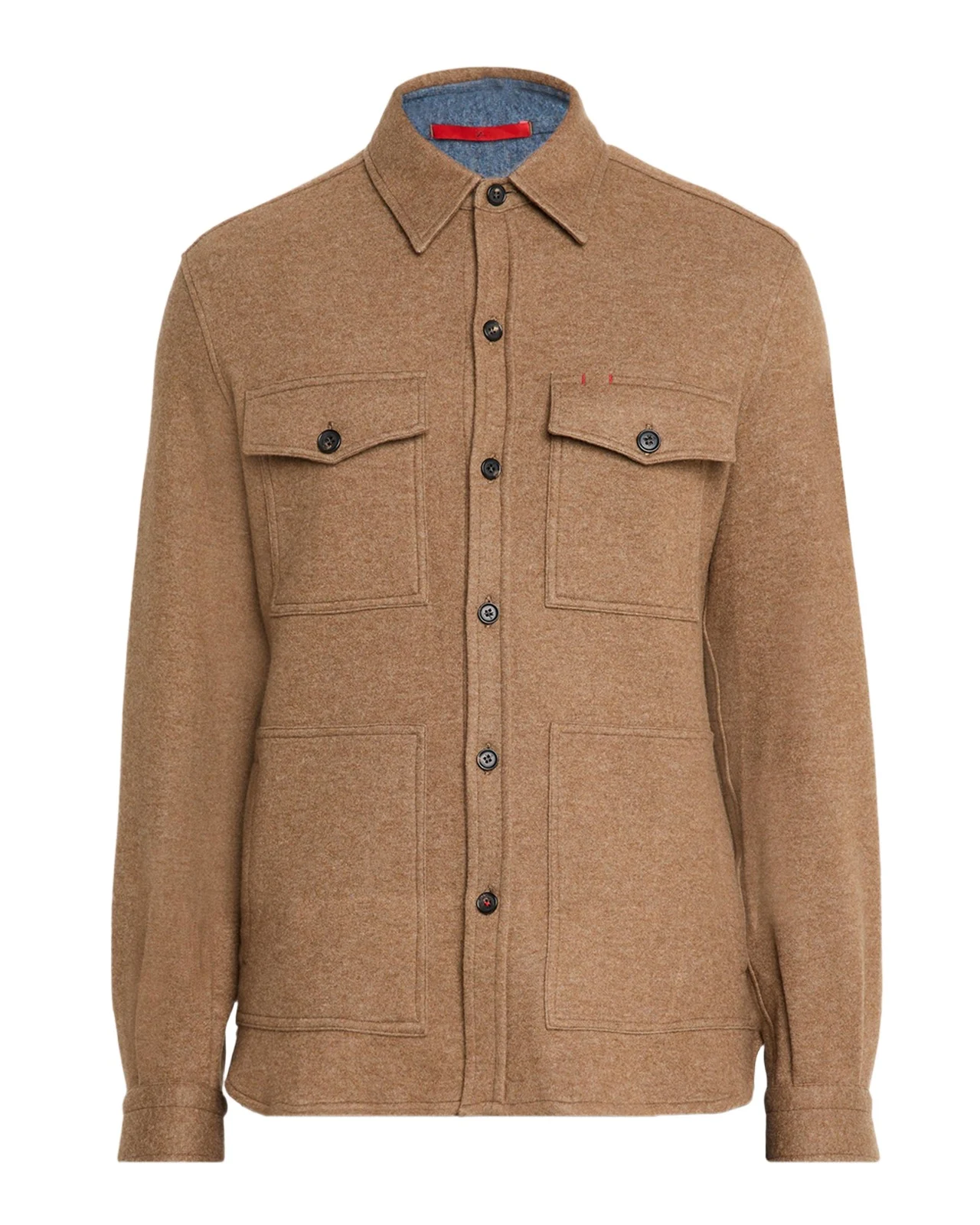 Isaia Men's Cashmere Double-Face Four-Pocket Overshirt