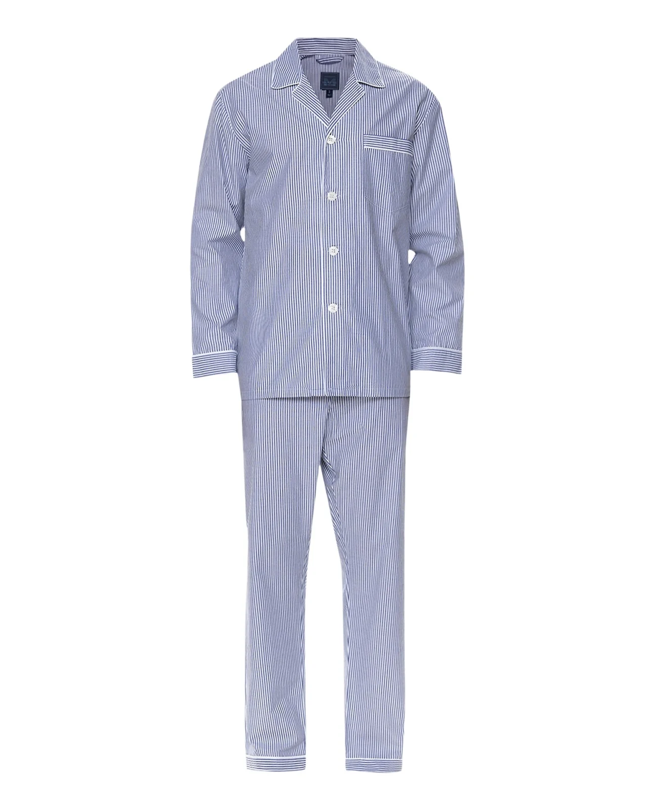 Men's Cotton Bengal Stripe Long Pajama Set Men's Cotton Bengal Stripe Long Pajama Set