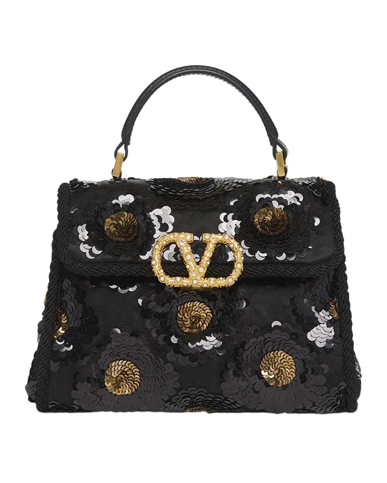 VSling Mini Sequin-Embellished Top-Handle Bag VSling Mini Sequin-Embellished Top-Handle Bag