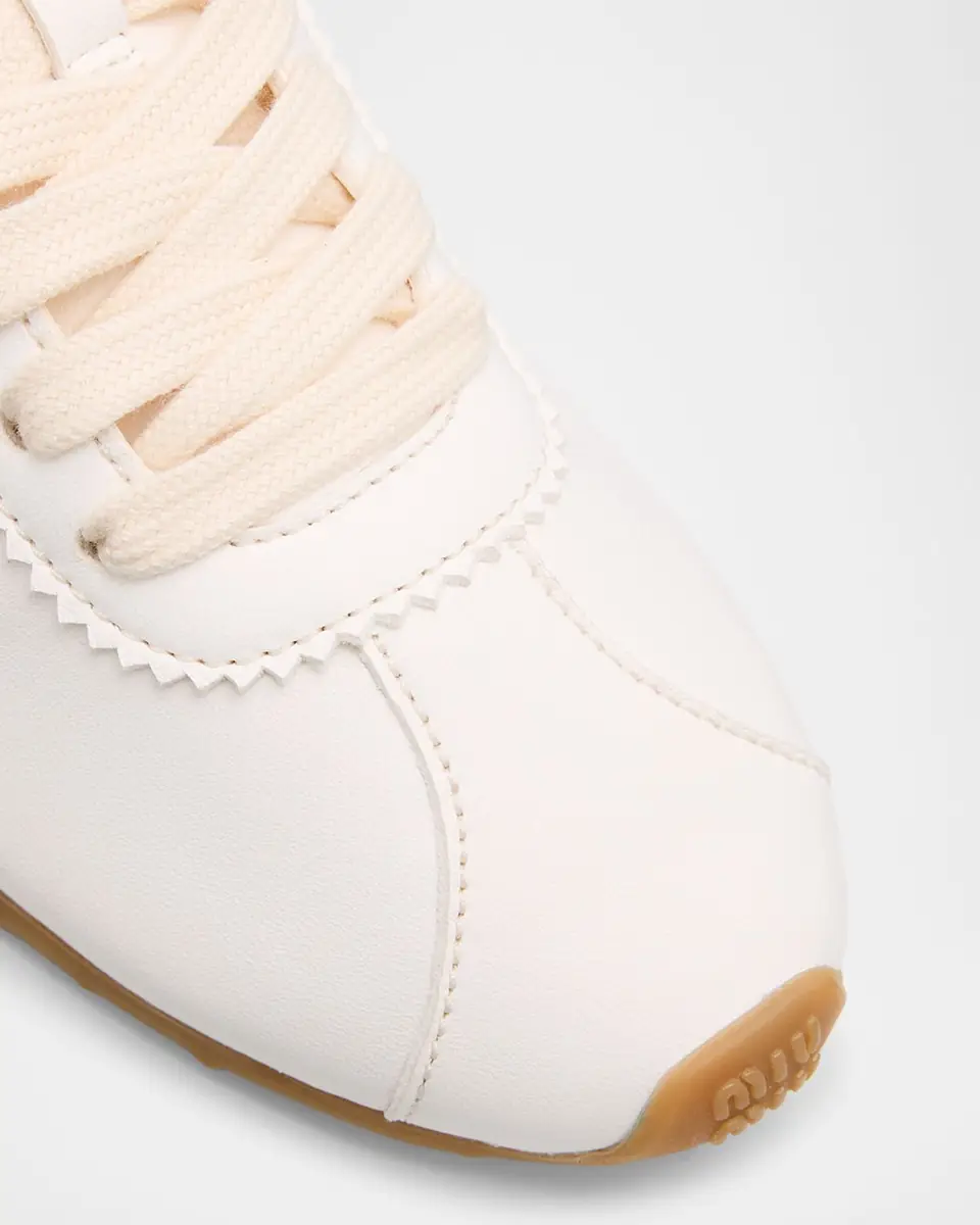 Miu Miu Leather Retro Runner Sneakers | Thumbnail 5