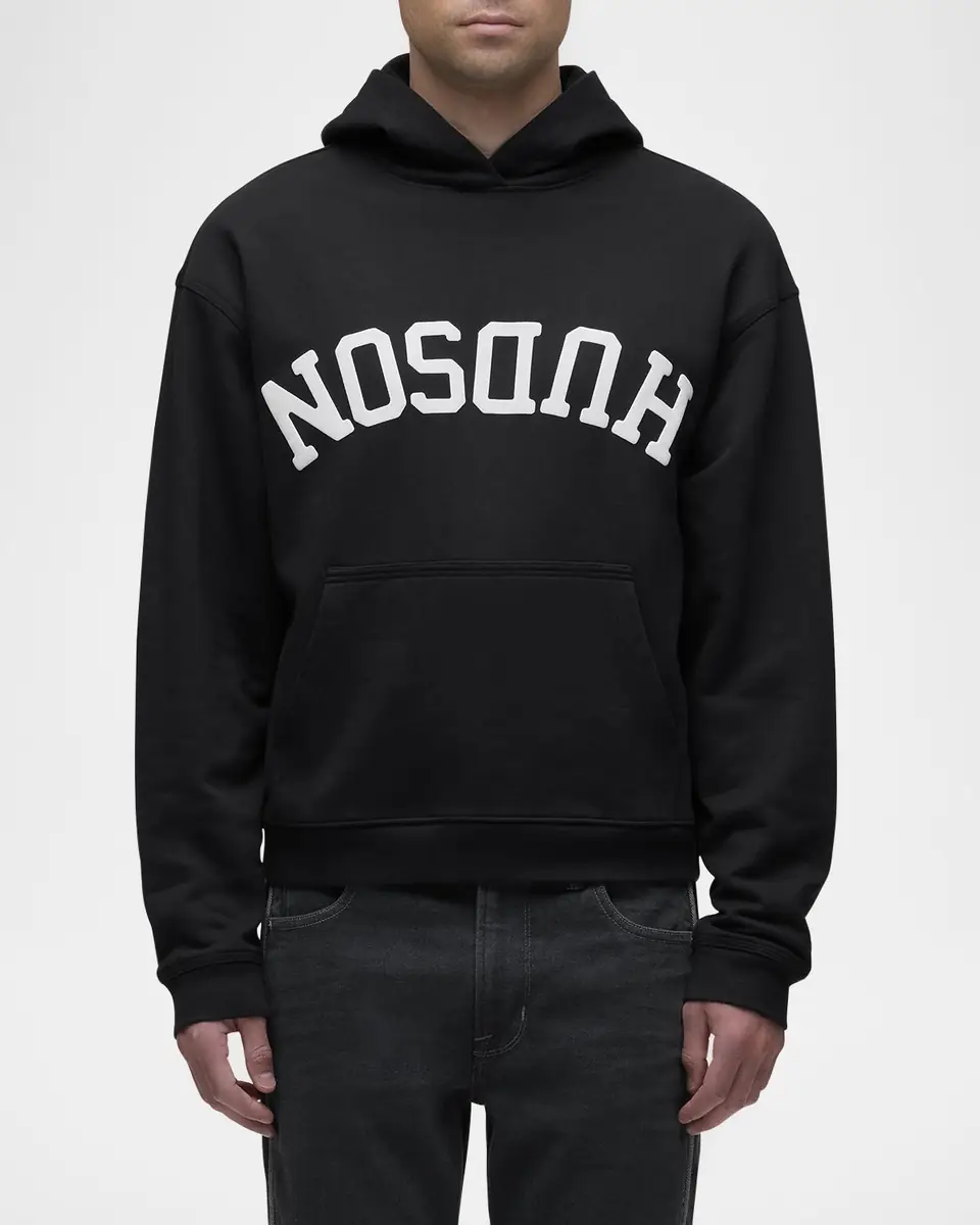 Hudson Men's Classic Logo Cotton Terry Hoodie | Thumbnail 4 Hudson Men's Classic Logo Cotton Terry Hoodie | Thumbnail 4