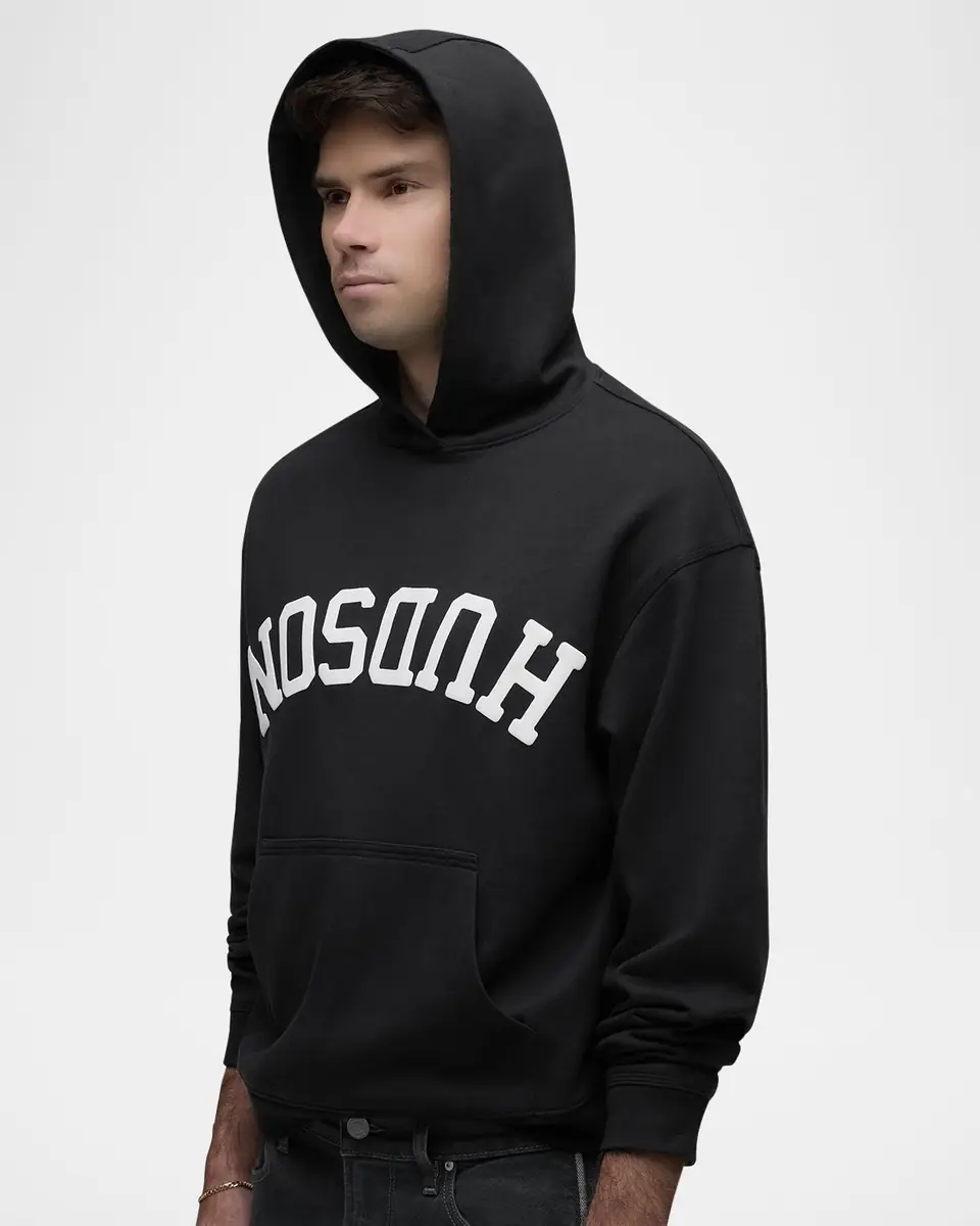Hudson Men's Classic Logo Cotton Terry Hoodie | Thumbnail 5 Hudson Men's Classic Logo Cotton Terry Hoodie | Thumbnail 5