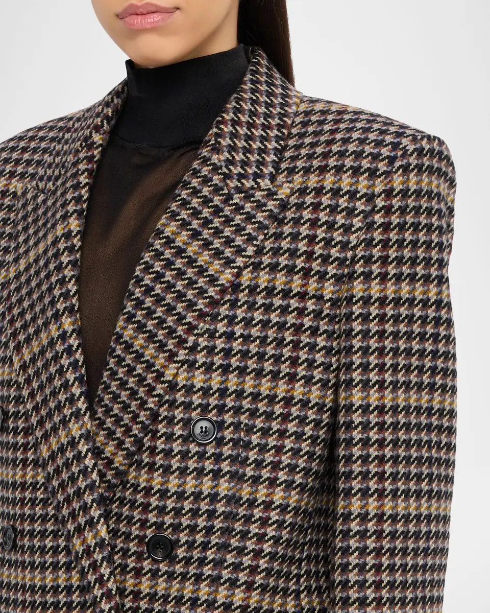 Saint Laurent Houndstooth Check Double-Breasted Jacket | Thumbnail 5 Saint Laurent Houndstooth Check Double-Breasted Jacket | Thumbnail 5