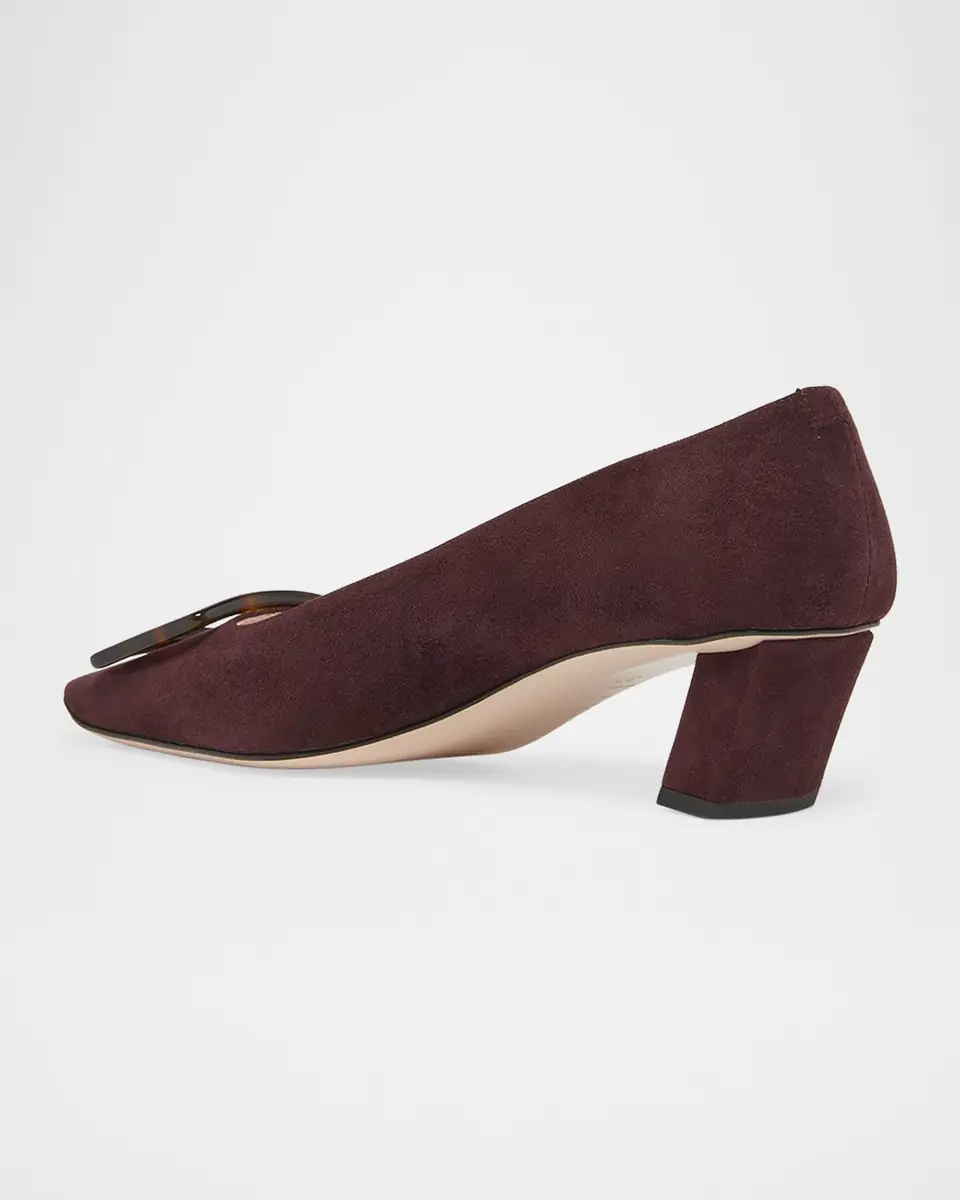 Roger Vivier Belle Vivier Turtle Suede Pumps | Thumbnail 2 Roger Vivier Belle Vivier Turtle Suede Pumps | Thumbnail 2