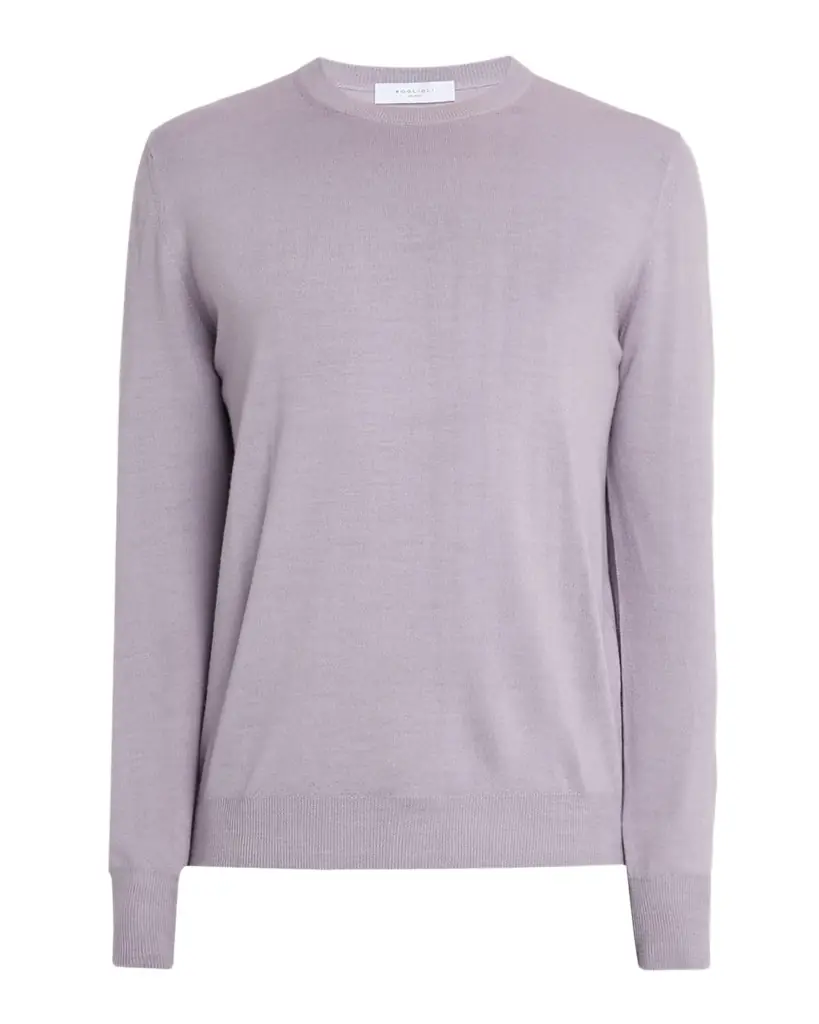 Boglioli Men's Wool Knit Classic-Fit Crewneck Sweater | Image 1 Boglioli Men's Wool Knit Classic-Fit Crewneck Sweater | Image 1