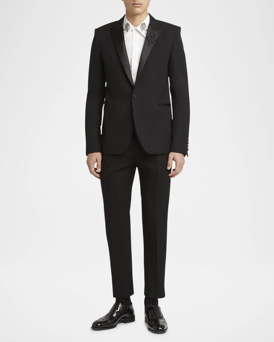 Alexander McQueen Mens' Jermyn Brogue Slip-On Loafers | Thumbnail 2