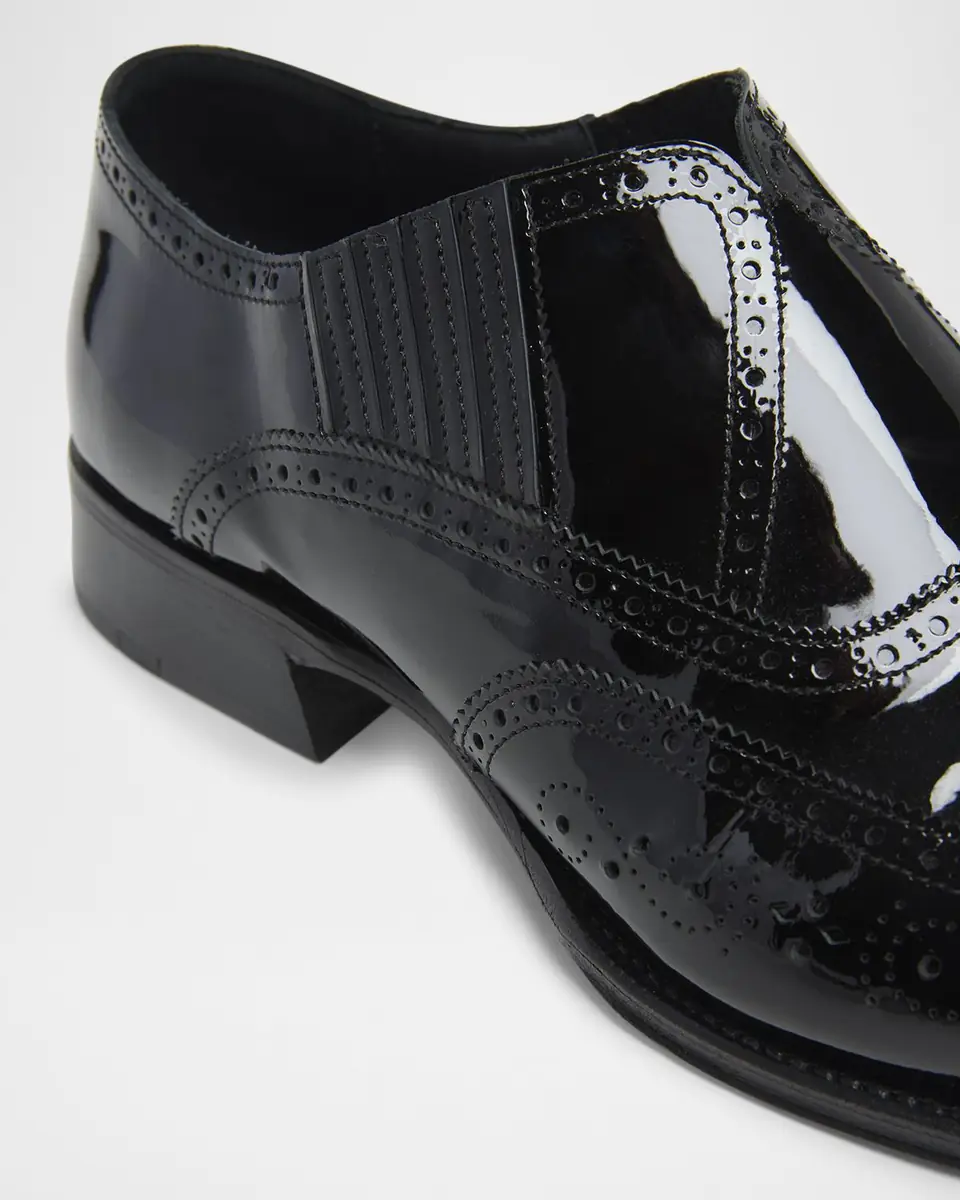 Alexander McQueen Mens' Jermyn Brogue Slip-On Loafers | Thumbnail 4