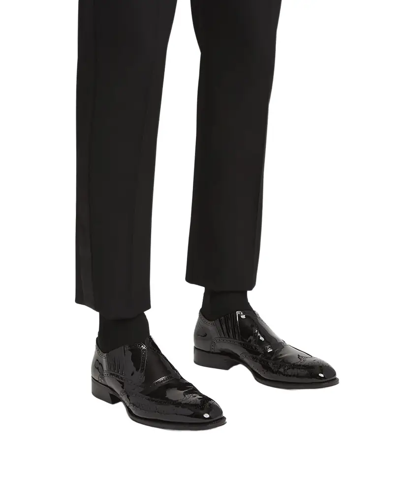 Alexander McQueen Mens' Jermyn Brogue Slip-On Loafers | Image 1 Alexander McQueen Mens' Jermyn Brogue Slip-On Loafers | Image 1