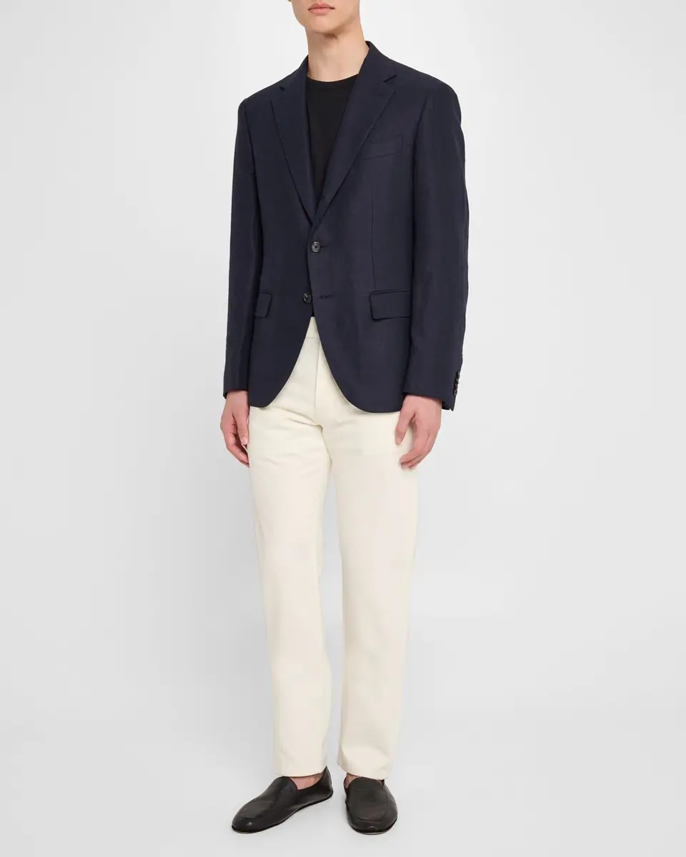 Loro Piana Men's Torino Linen Single-Breasted Sport Coat | Thumbnail 2
