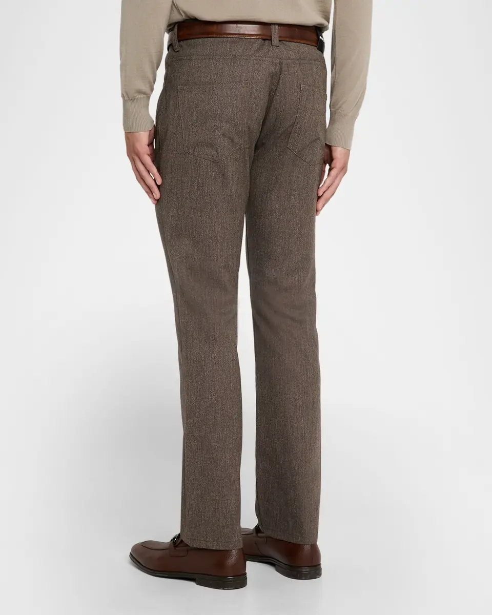 Emporio Armani Men's Wool and Cotton Melange Five-Pocket Pants | Thumbnail 2 Emporio Armani Men's Wool and Cotton Melange Five-Pocket Pants | Thumbnail 2