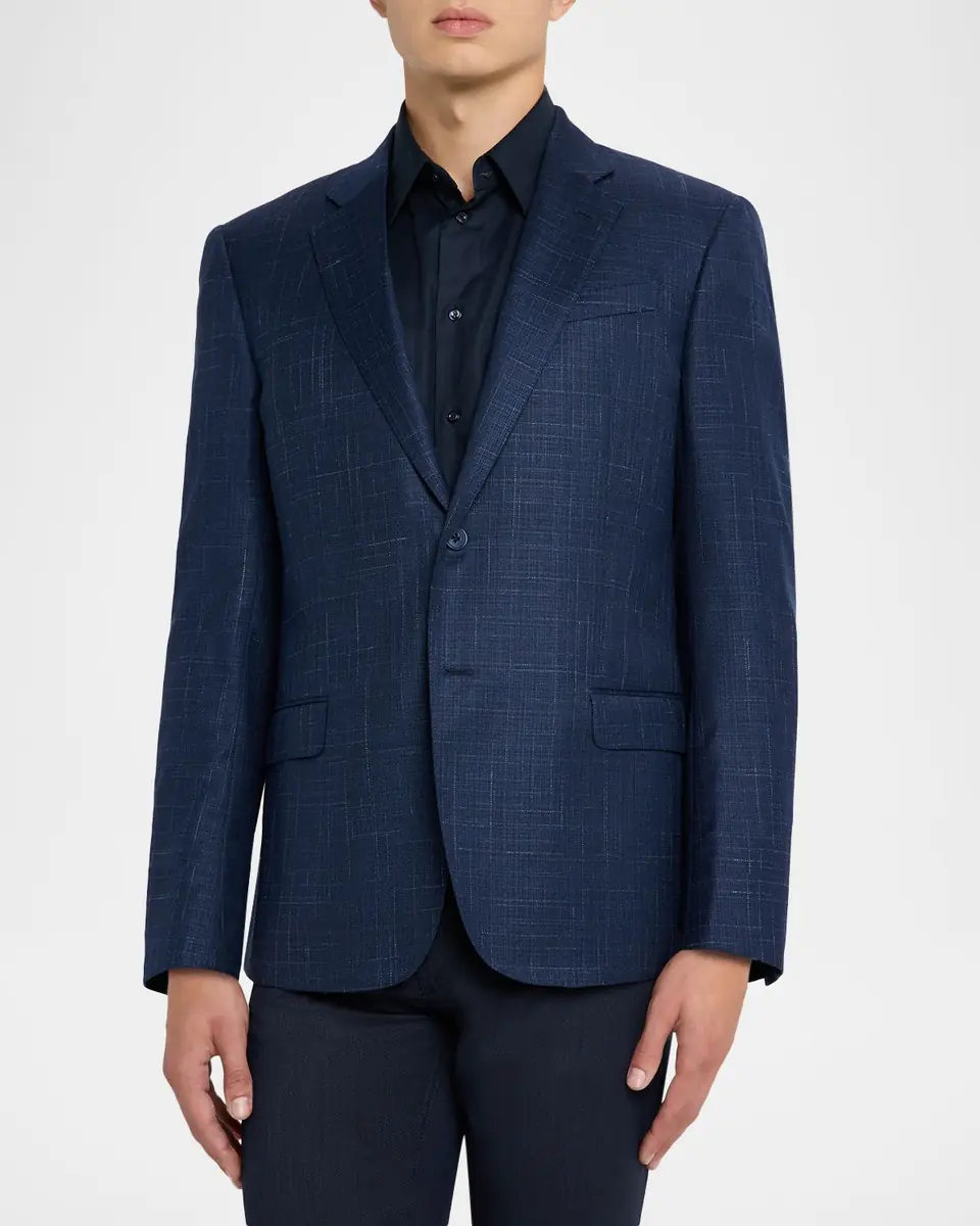 Emporio Armani Men's G Line Melange Notch Lapel Sport Coat | Thumbnail 4 Emporio Armani Men's G Line Melange Notch Lapel Sport Coat | Thumbnail 4