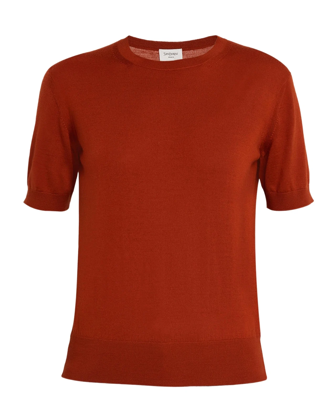Saint Laurent Knit Short-Sleeve Top