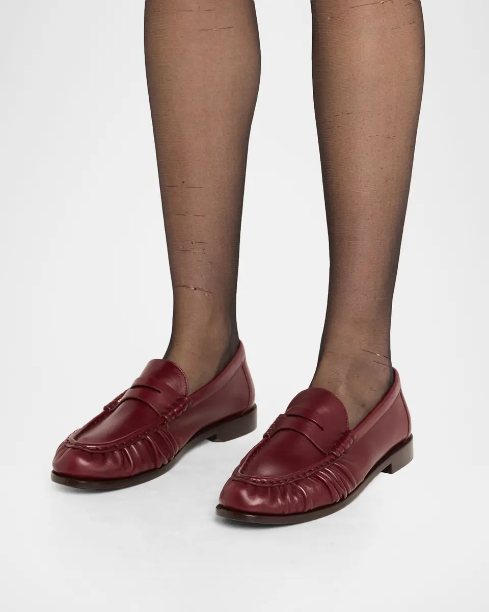 Saint Laurent Le Leather YSL Penny Loafers | Thumbnail 2 Saint Laurent Le Leather YSL Penny Loafers | Thumbnail 2