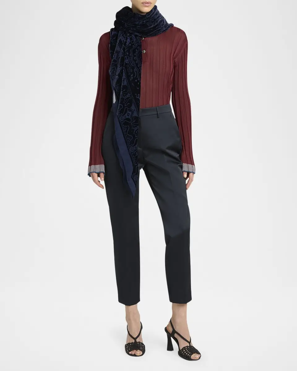 Etro Aida Flocked Paisley Shawl | Thumbnail 2 Etro Aida Flocked Paisley Shawl | Thumbnail 2