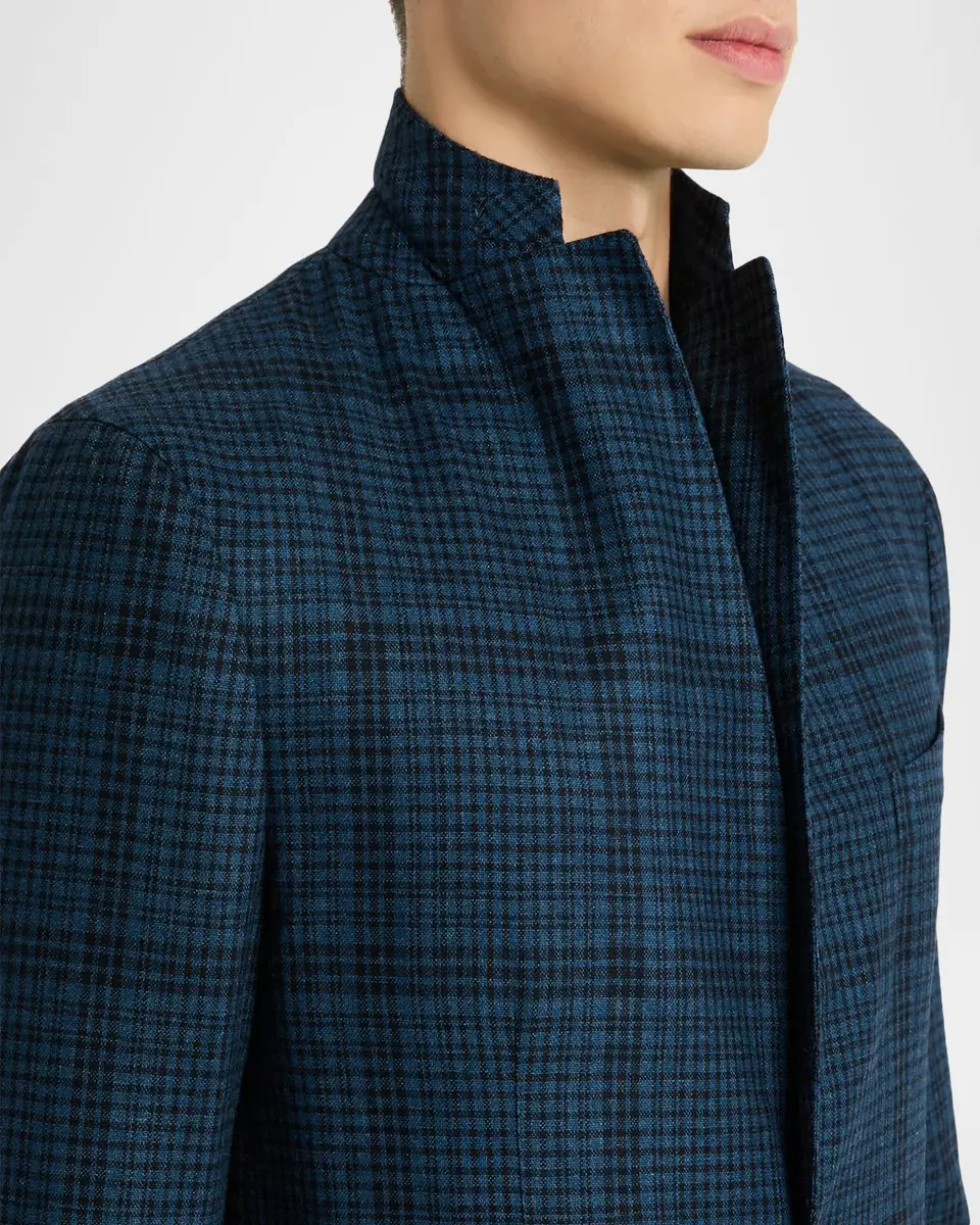 Boglioli Men's Plaid Wool-Blend Two-Button Blazer | Thumbnail 7 Boglioli Men's Plaid Wool-Blend Two-Button Blazer | Thumbnail 7