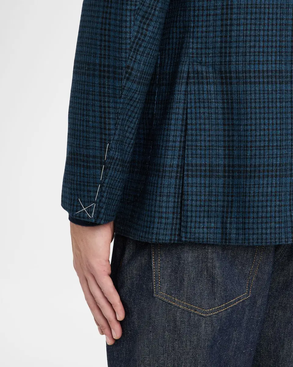 Boglioli Men's Plaid Wool-Blend Two-Button Blazer | Thumbnail 8 Boglioli Men's Plaid Wool-Blend Two-Button Blazer | Thumbnail 8