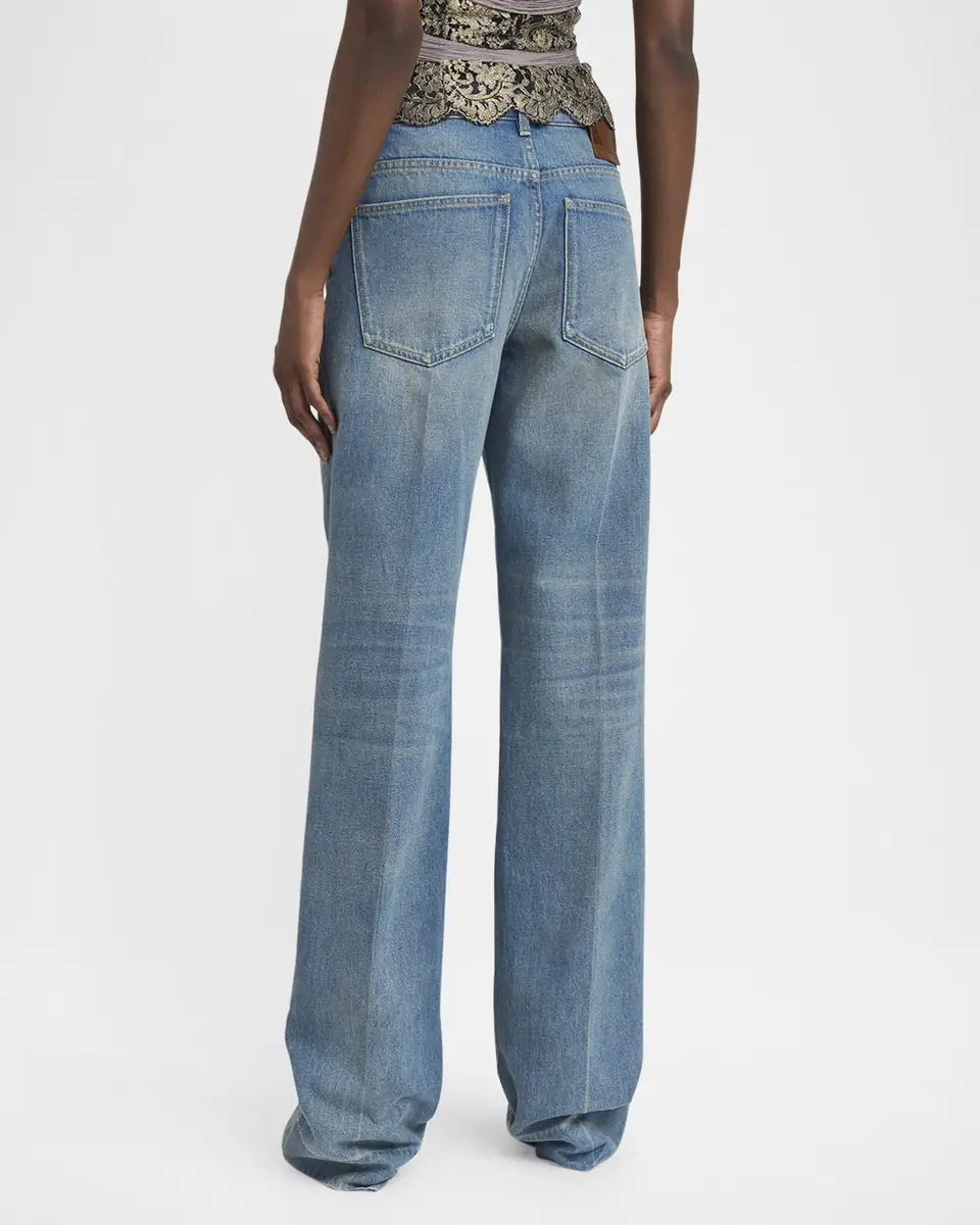 Valentino Garavani Mid-Rise Wide-Leg Denim Jeans | Thumbnail 2 Valentino Garavani Mid-Rise Wide-Leg Denim Jeans | Thumbnail 2