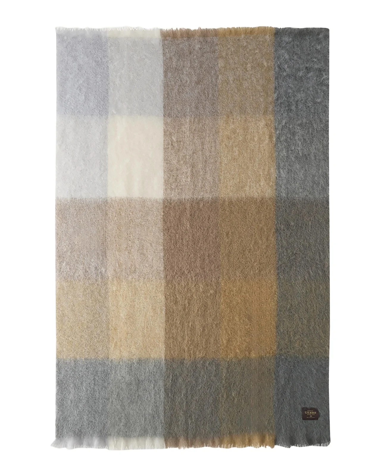 Mantas Ezcaray Cuadros Mohair & Wool Throw, 51" x 79"