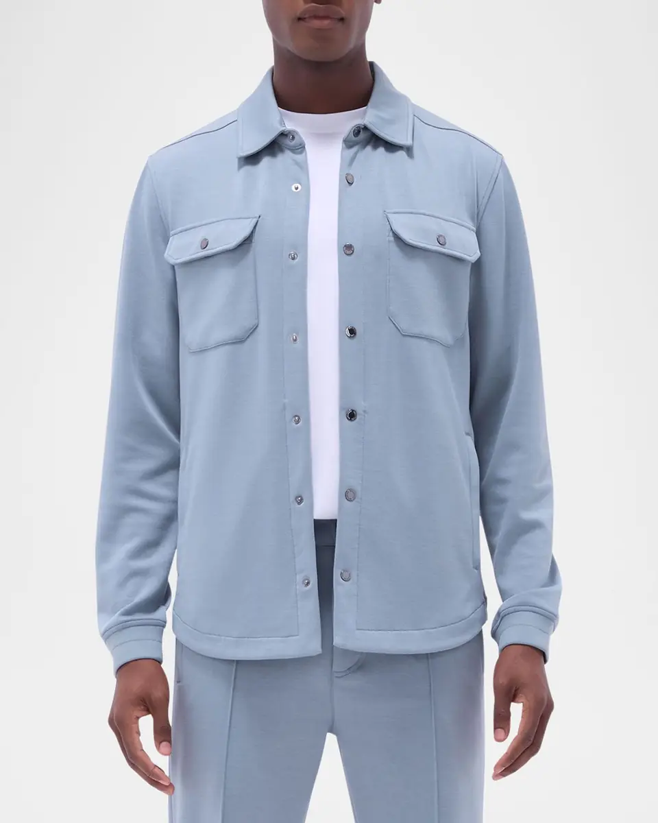 Bugatchi Men's Soft Knit Shirt Jacket | Thumbnail 4 Bugatchi Men's Soft Knit Shirt Jacket | Thumbnail 4