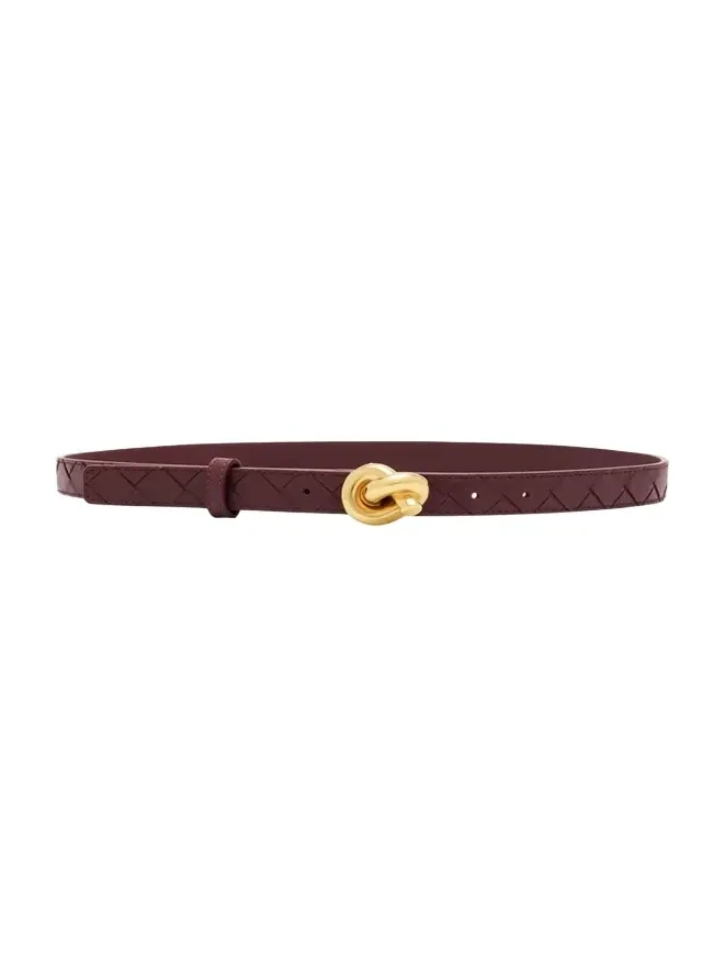Intrecciato Leather Knot Belt