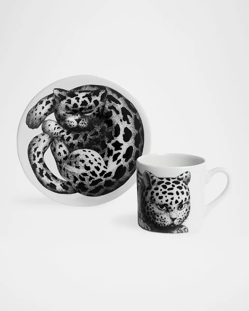 FORNASETTI High Fidelity Leopard Print Coffee Mug | Thumbnail 3 FORNASETTI High Fidelity Leopard Print Coffee Mug | Thumbnail 3