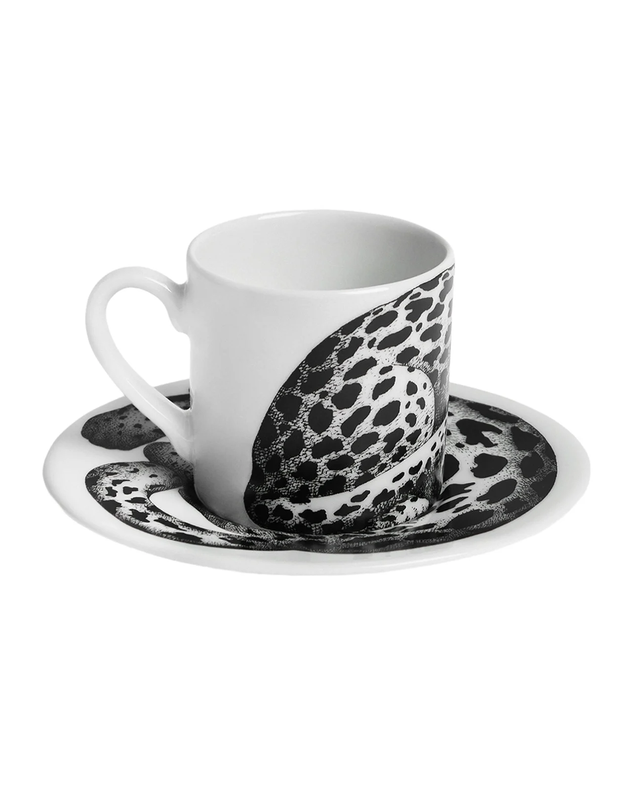 FORNASETTI High Fidelity Leopard Print Coffee Mug