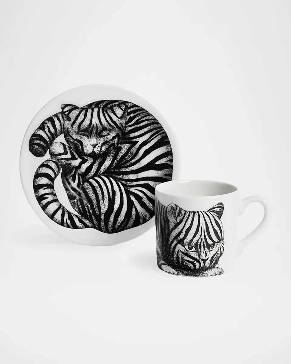 FORNASETTI High Fidelity Tiger Print Coffee Mug | Thumbnail 3 FORNASETTI High Fidelity Tiger Print Coffee Mug | Thumbnail 3