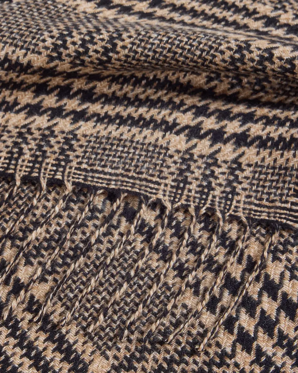 Saint Laurent Prince of Wales Silk Cashmere Scarf | Thumbnail 2
