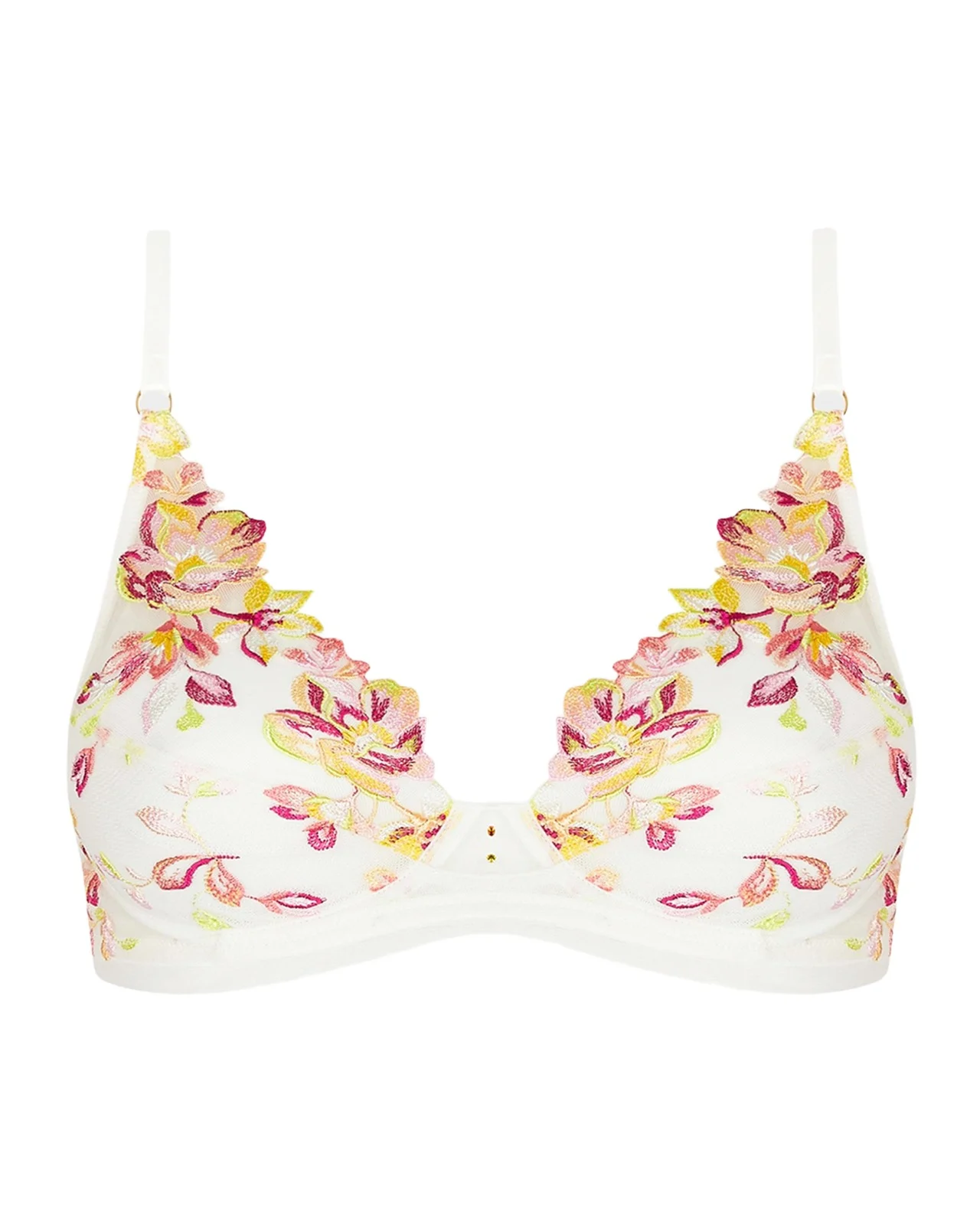 Folie D 'Ete Floral-Embroidered Tulle Triangle Bra Folie D 'Ete Floral-Embroidered Tulle Triangle Bra