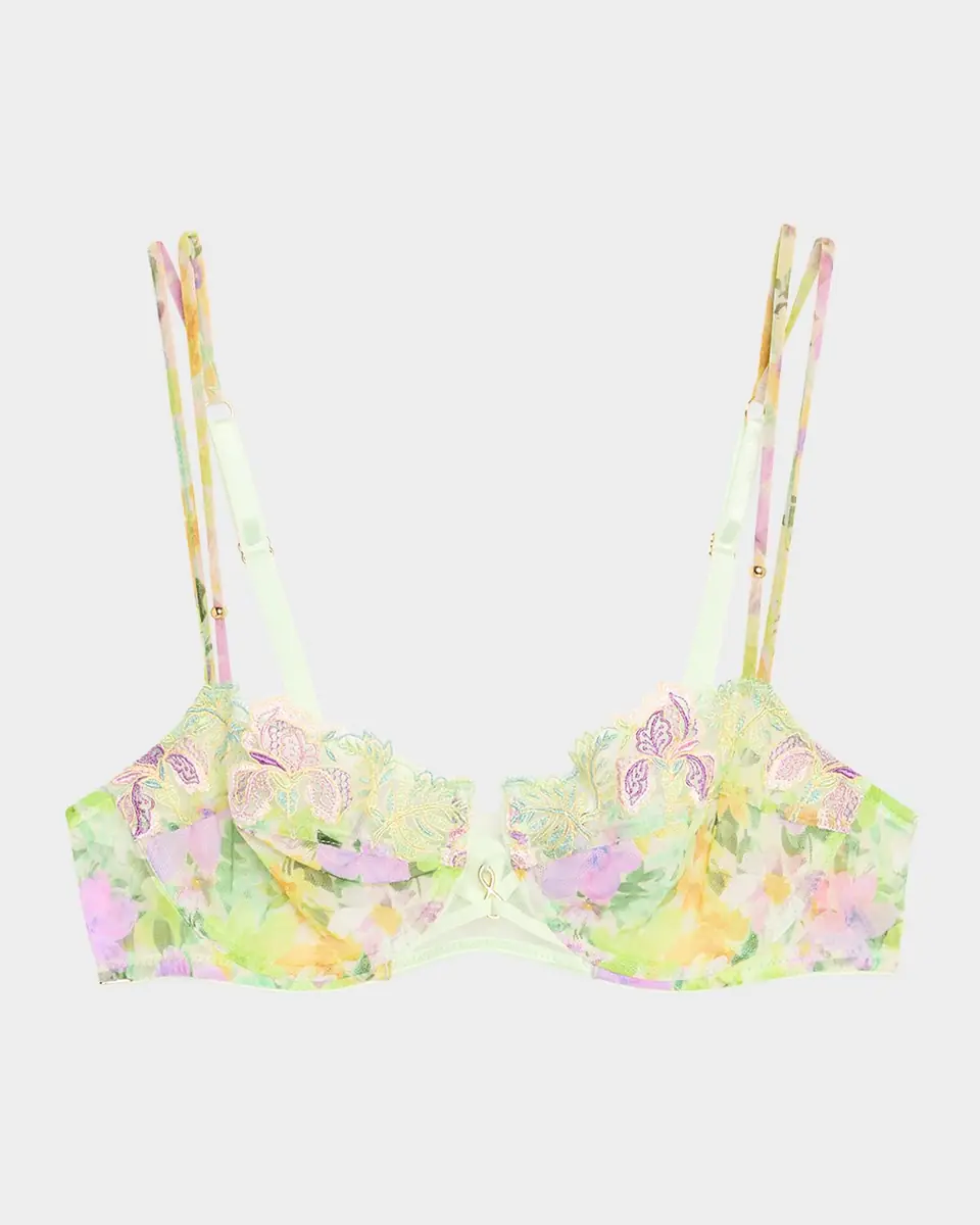 Lise Charmel L 'Amour Au Soleil Floral-Embroidered Tulle Demi Bra | Thumbnail 2 Lise Charmel L 'Amour Au Soleil Floral-Embroidered Tulle Demi Bra | Thumbnail 2