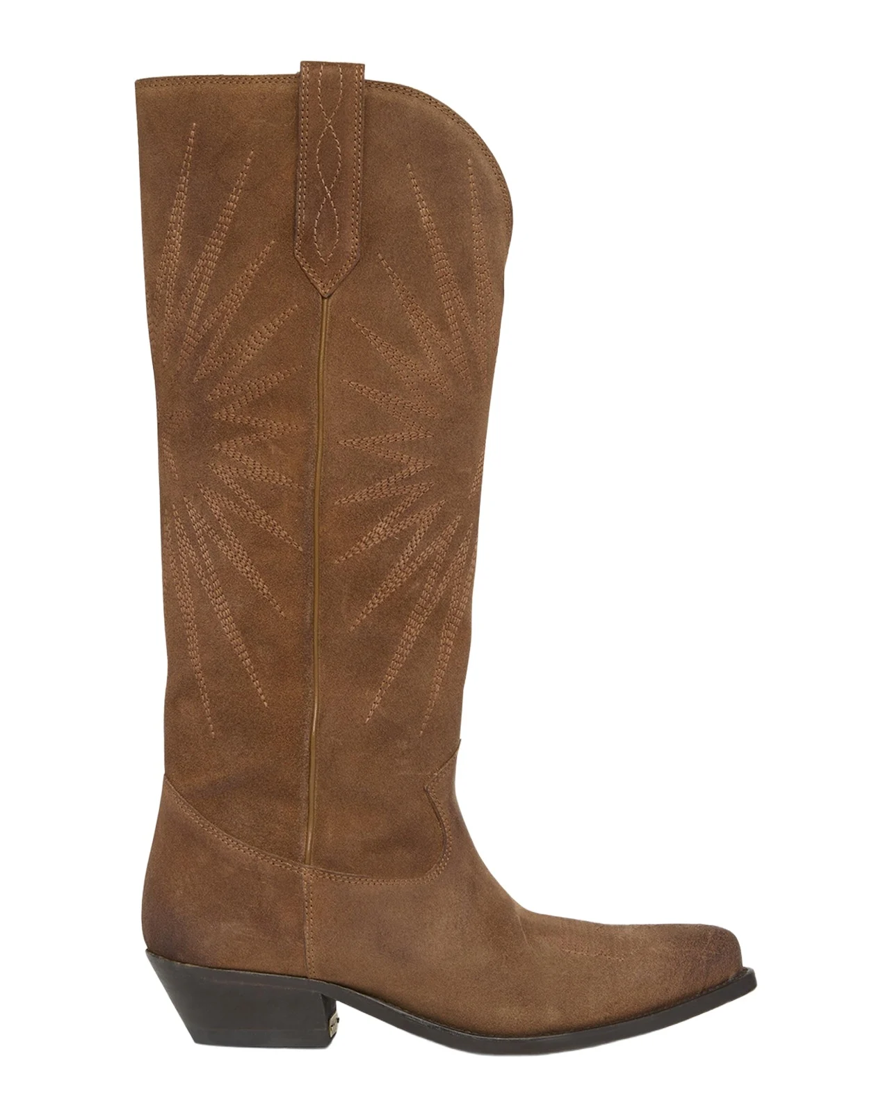 Wish Star Embroidered Suede Western Boots