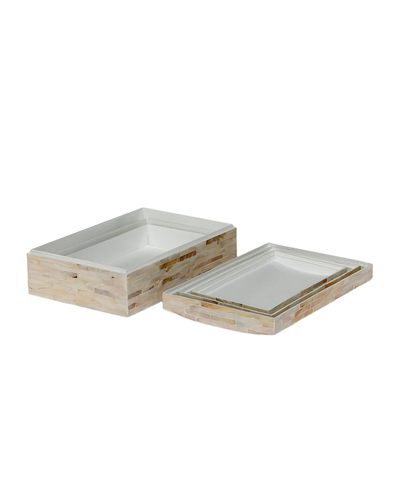 Park Hill Collection Capraia Coast Mother-of-Pearl Decorative Boxes, Set of 3