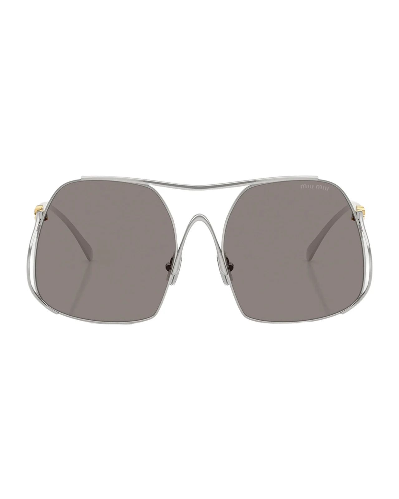 MU A55S Steel Square Sunglasses MU A55S Steel Square Sunglasses