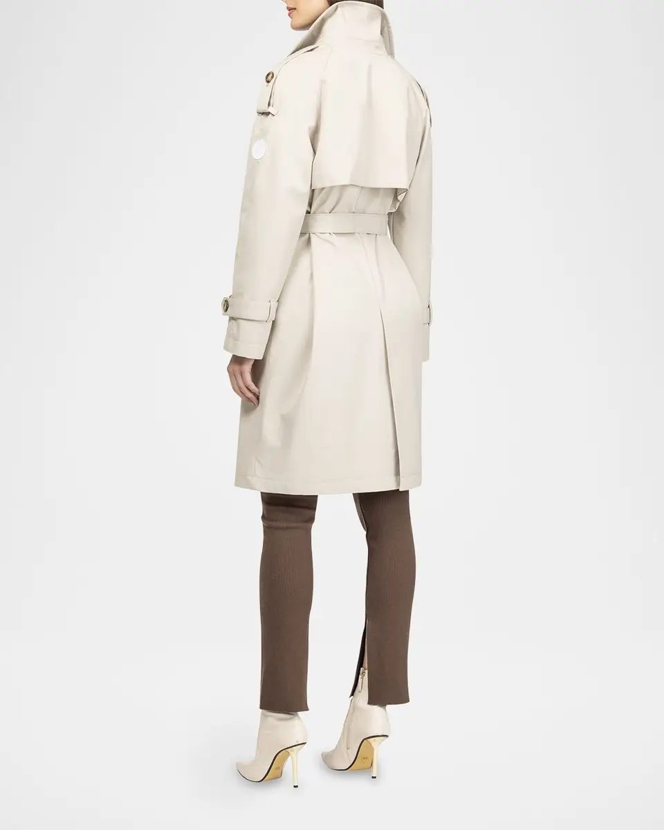 Gorski Lightweight Belted Double-Breasted Trench Coat | Thumbnail 2