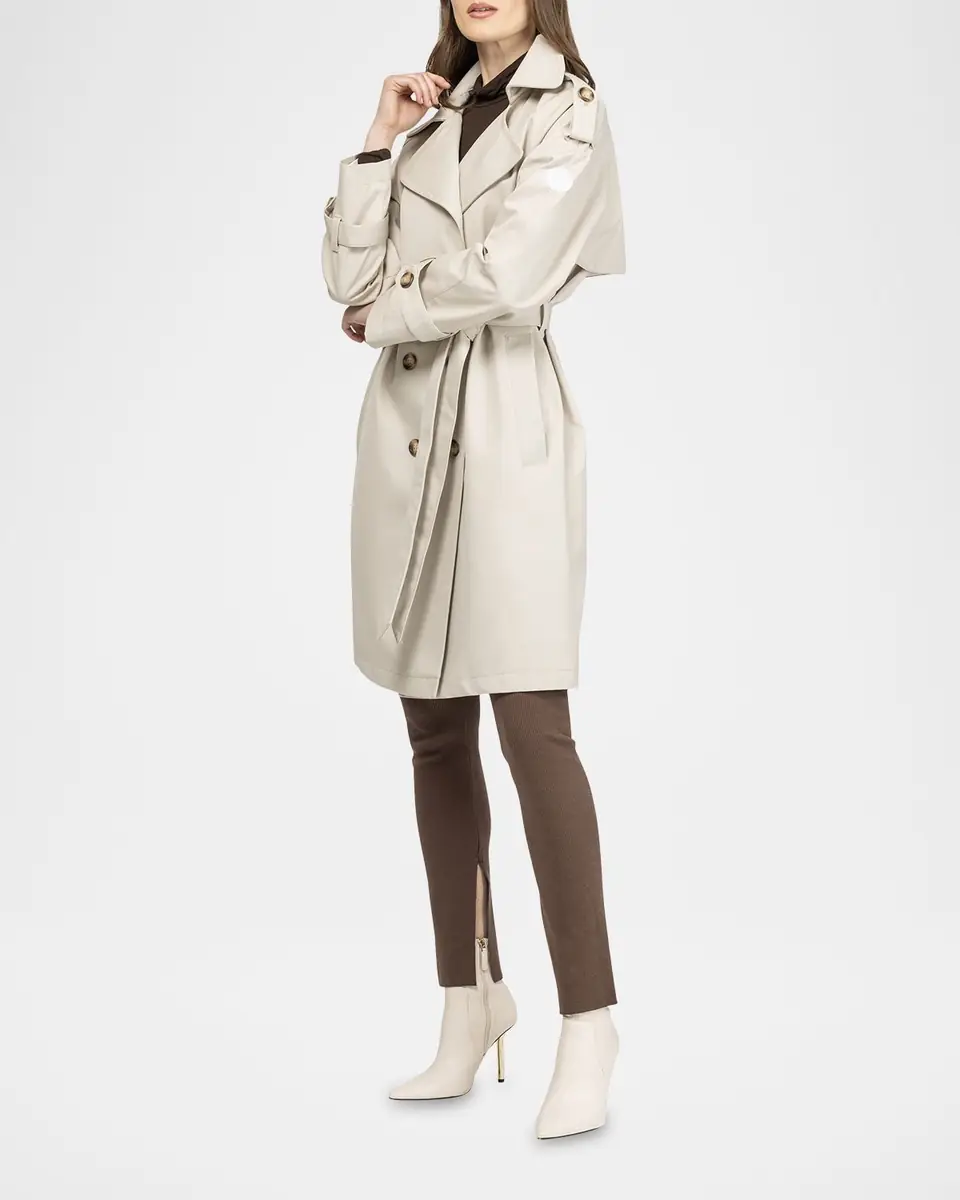 Gorski Lightweight Belted Double-Breasted Trench Coat | Thumbnail 3