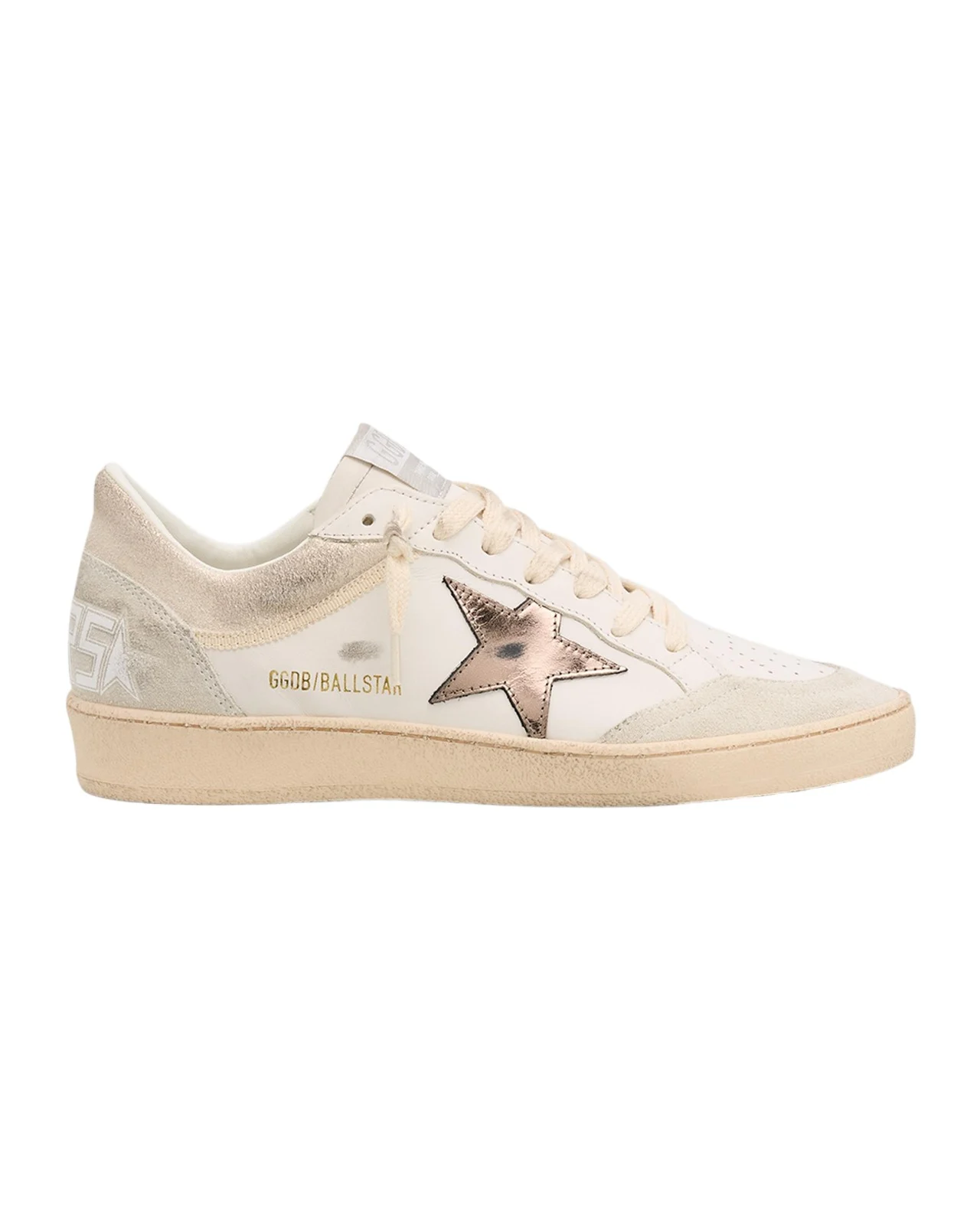 Ball Star Mixed Leather Low-Top Sneakers