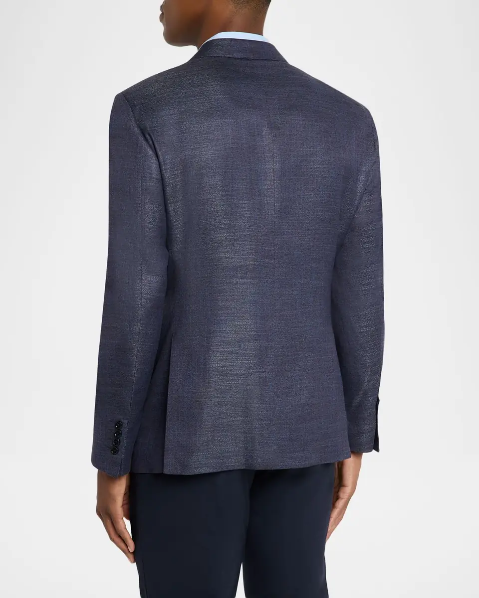 Emporio Armani Men's Bamboo Viscose Blurred Plaid G Line Sport Coat | Thumbnail 3