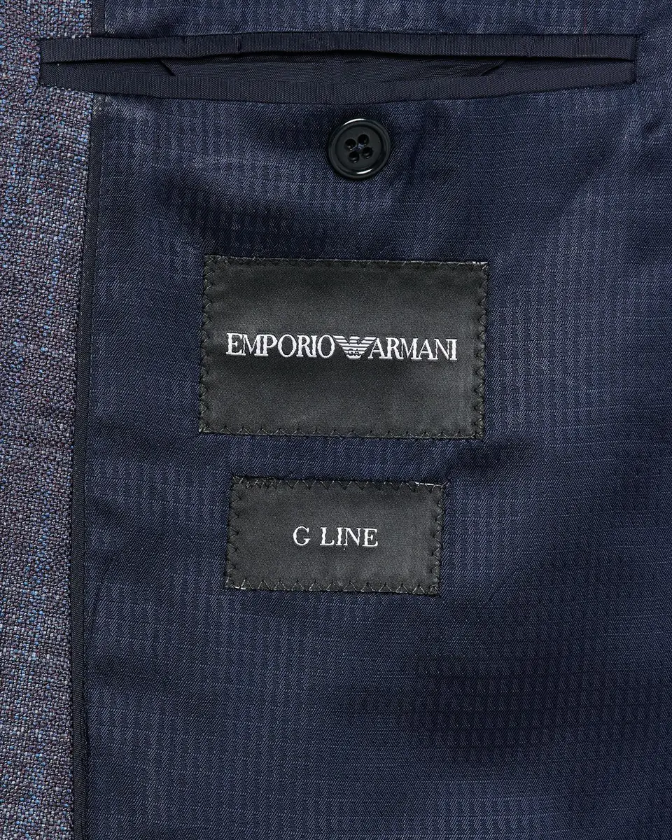 Emporio Armani Men's Bamboo Viscose Blurred Plaid G Line Sport Coat | Thumbnail 6