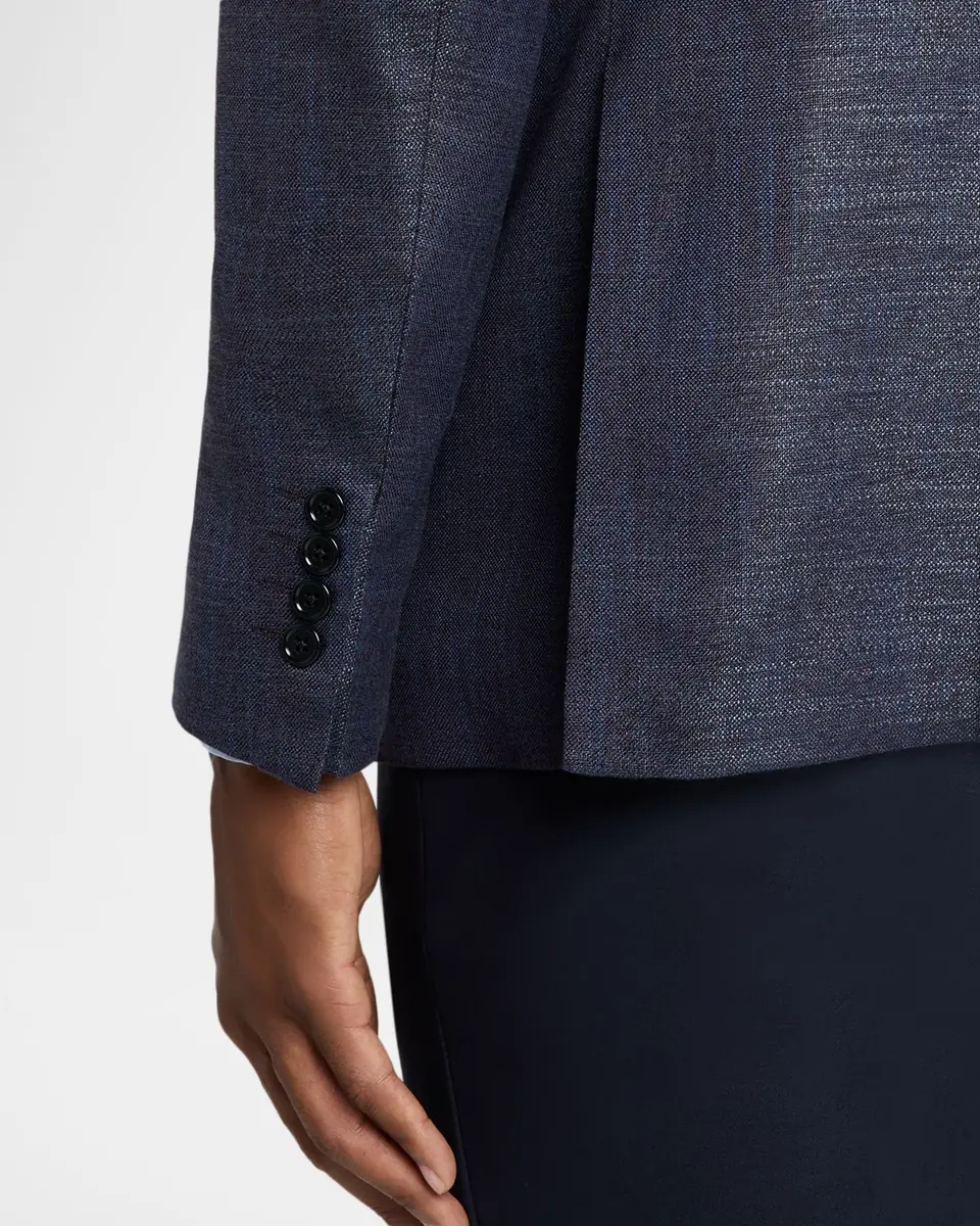 Emporio Armani Men's Bamboo Viscose Blurred Plaid G Line Sport Coat | Thumbnail 8