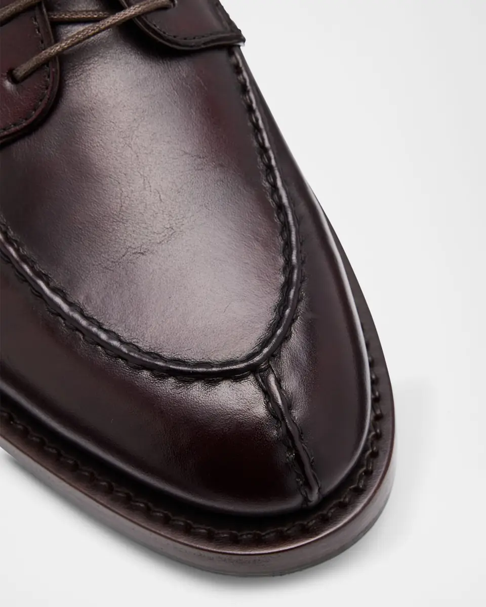 Brunello Cucinelli Men's Burnished Calfskin Derby Shoes | Thumbnail 5 Brunello Cucinelli Men's Burnished Calfskin Derby Shoes | Thumbnail 5