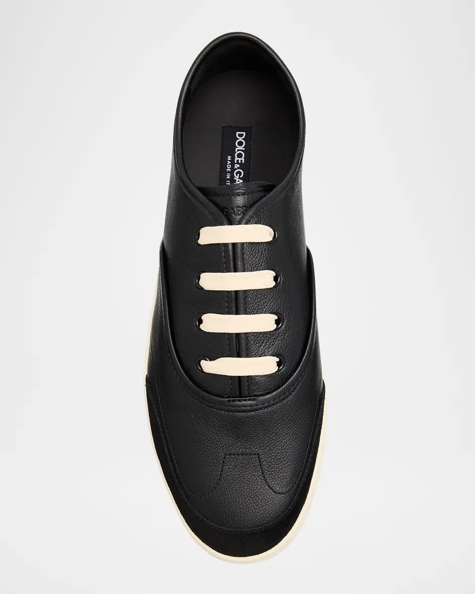 Dolce & Gabbana Men's Saint Tropez Calfskin Low-Top Sneakers | Thumbnail 5 Dolce & Gabbana Men's Saint Tropez Calfskin Low-Top Sneakers | Thumbnail 5