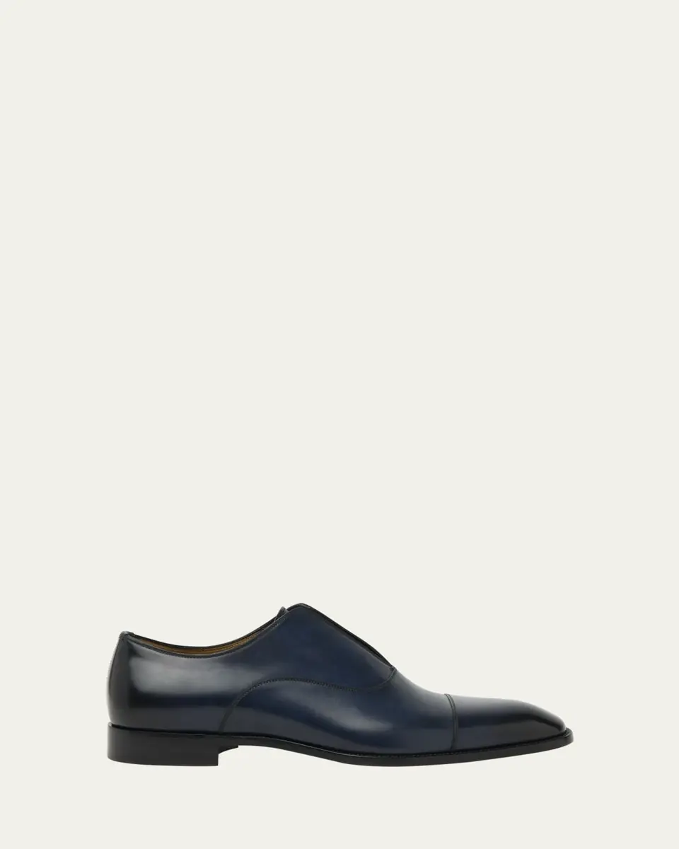 Christian Louboutin Men's Alpha Male II Cap-Toe Leather Oxfords | Thumbnail 4