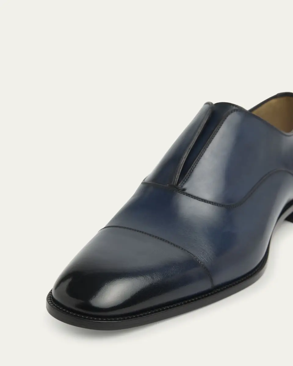Christian Louboutin Men's Alpha Male II Cap-Toe Leather Oxfords | Thumbnail 6