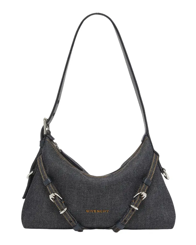 Givenchy Voyou Mini Shoulder Bag in Denim | Image 1 Givenchy Voyou Mini Shoulder Bag in Denim | Image 1