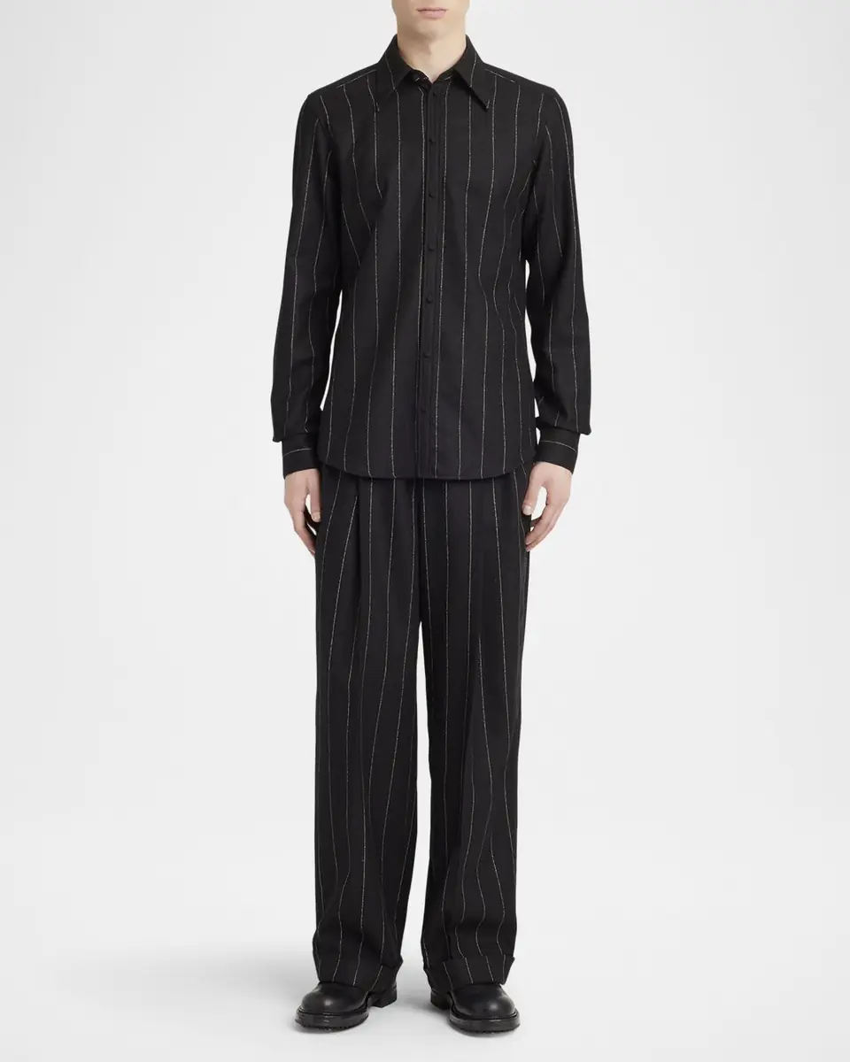 Dolce & Gabbana Men's Pleated Pinstripe Pants | Thumbnail 2 Dolce & Gabbana Men's Pleated Pinstripe Pants | Thumbnail 2