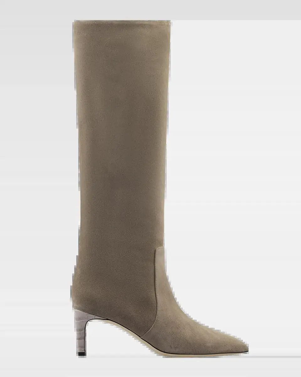 Paris Texas Suede Stiletto Knee-High Boots | Thumbnail 2