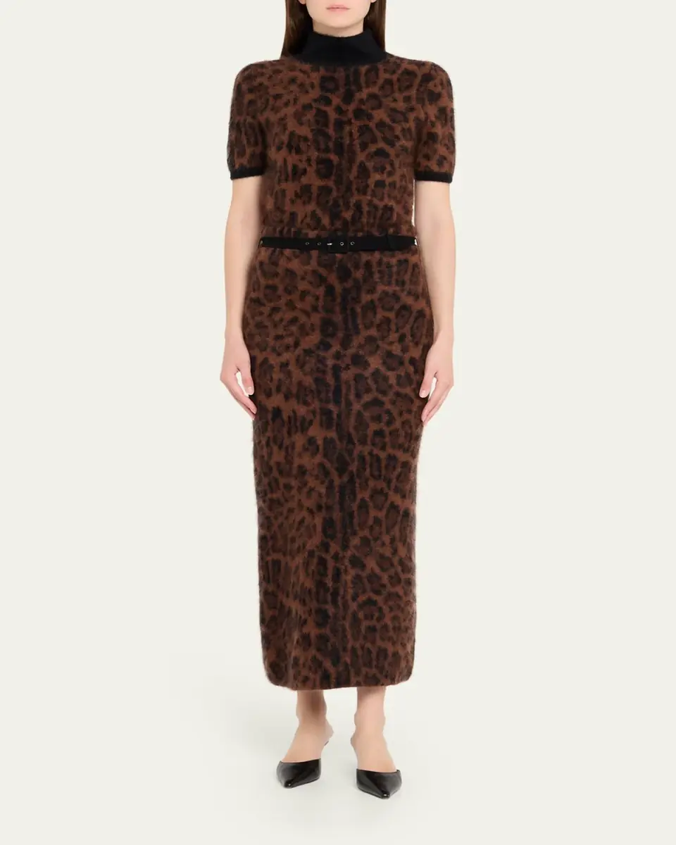 Adam Lippes Ari Leopard Print Brushed Cashmere Sweater | Thumbnail 2 Adam Lippes Ari Leopard Print Brushed Cashmere Sweater | Thumbnail 2