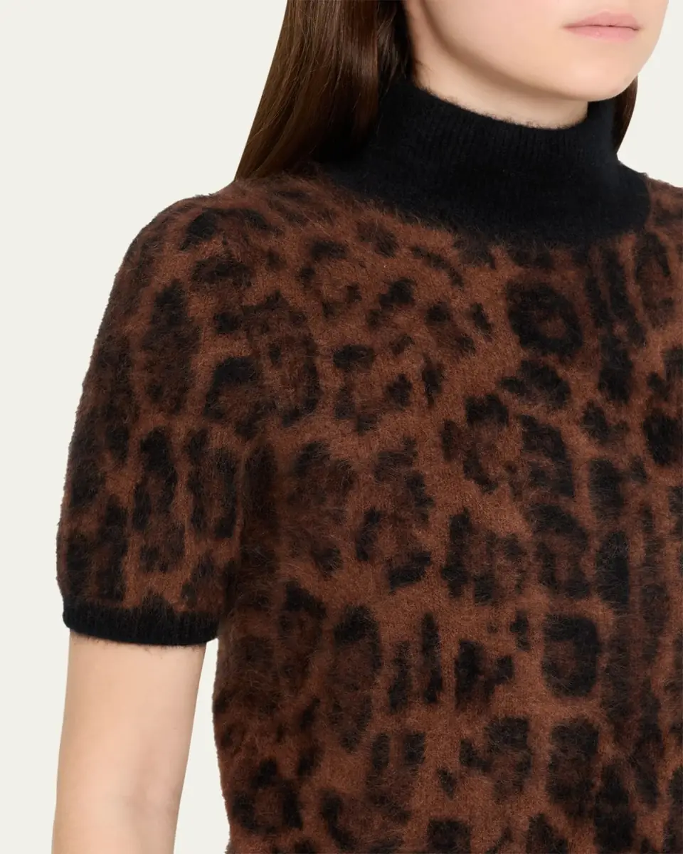 Adam Lippes Ari Leopard Print Brushed Cashmere Sweater | Thumbnail 5 Adam Lippes Ari Leopard Print Brushed Cashmere Sweater | Thumbnail 5