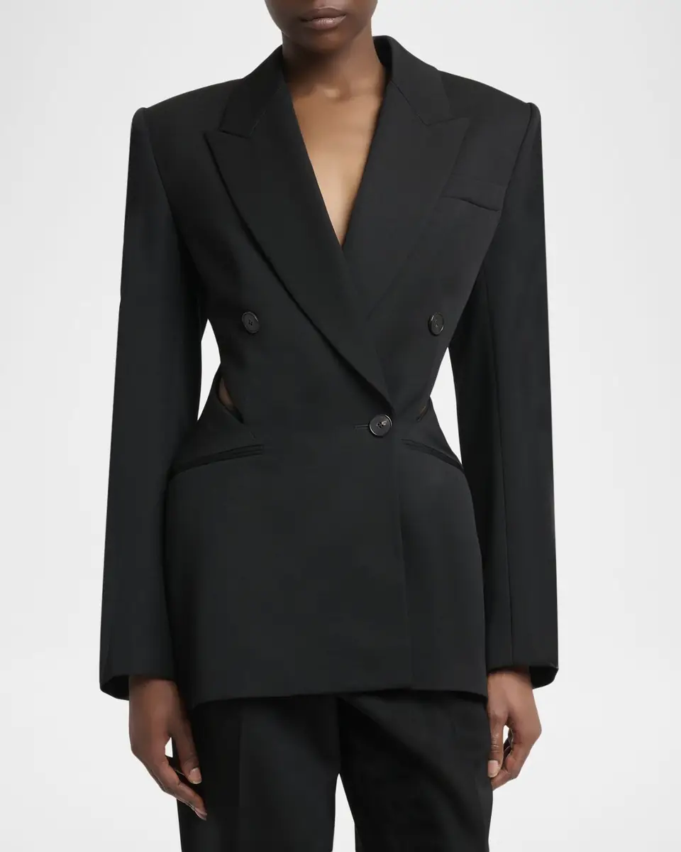 Givenchy Slash Cutout Double-Breasted Blazer Jacket | Thumbnail 3 Givenchy Slash Cutout Double-Breasted Blazer Jacket | Thumbnail 3