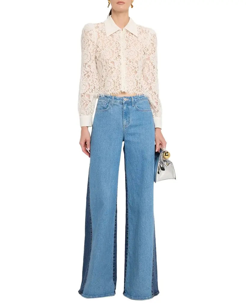 L'Agence Anita Floral Lace Button-Front Blouse | Image 1 L'Agence Anita Floral Lace Button-Front Blouse | Image 1